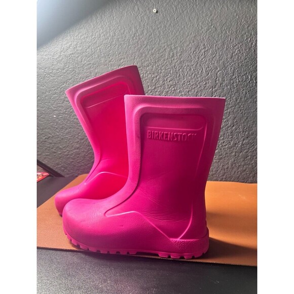 Birkenstock Derry EVA Girls Pink Rain Waterproof Boots – Size 2-2.5 - Picture 2 of 11